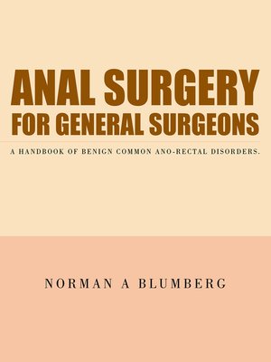 cover image of Anal Surgery for General Surgeons